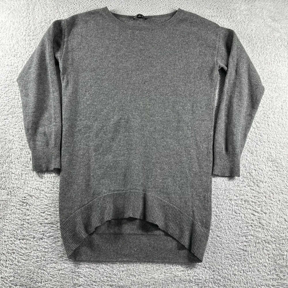 Ann Taylor‎ 100% Cashmere Sweater Womens Medium Gray Tunic Lagenlook